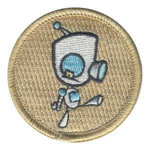Whimsy Robot Patrol Patch - embroidered 2 in round