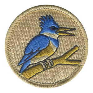 Kingfisher Bird Patrol Patch - embroidered 2 in round