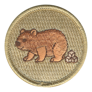 Gold Dropping Capybara Patrol Patch - embroidered 2 in round