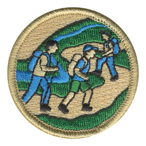 Three Hikers Patrol Patch - embroidered 2 in round