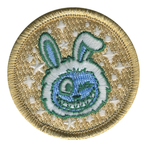 Winking Bunny Patrol Patch - embroidered 2 in round