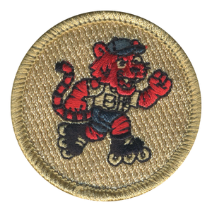Roller Blading Tiger Patrol Patch - embroidered 2 in round