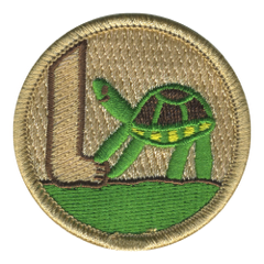 Toe Tickling Tortoises Patrol Patch - embroidered 2 in round