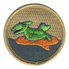 Ptotally Ptubular Pterodactyls Patrol Patch - embroidered 2 in round