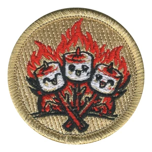 Campfire Marshmallows Patrol Patch - embroidered 2 in round