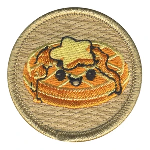 Happy Waffle Patrol Patch - embroidered 2 in round