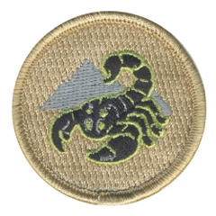 Creepy Scorpion Patrol Patch - embroidered 2 in round