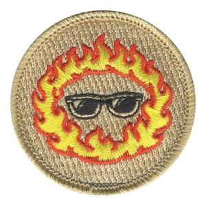 Ring of Fire with Sunglasses Patrol Patch - embroidered 2 in round