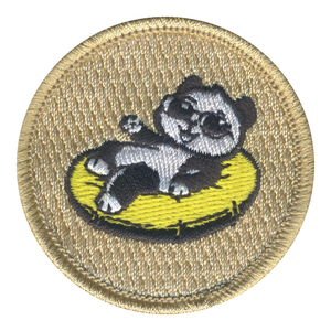 Poolside Panda Patrol Patch - embroidered 2 in round