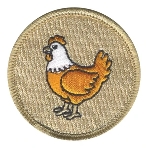 Orange Hen Patrol Patch - embroidered 2 in round