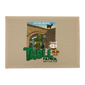 Scouting America Troop Patrol Flag with Troll Patrol Design with Universal Emblem Scouting America Troop Patrol Flag with Troll Patrol Design with Universal Emblem