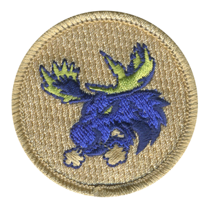 Angry Moose Patrol Patch - embroidered 2 in round