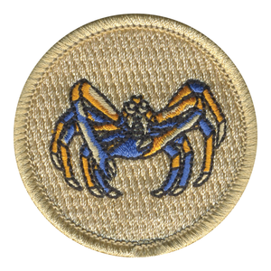 Colorful Crab Patrol Patch - embroidered 2 in round