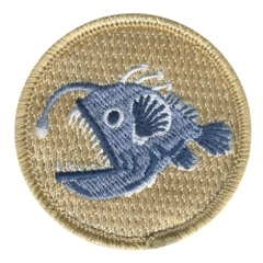 Midnight Angler Patrol Patch - embroidered 2 in round