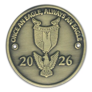 2026 Eagle Scout Medal Bronze Hiking Stick Medallion