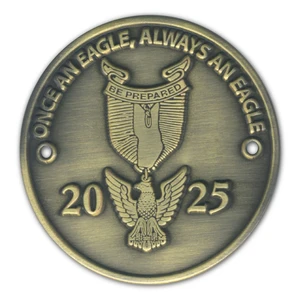 2025 Eagle Scout Medal Bronze Hiking Stick Medallion