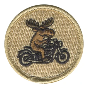 Motorcycle Moose Patrol Patch - embroidered 2 in round