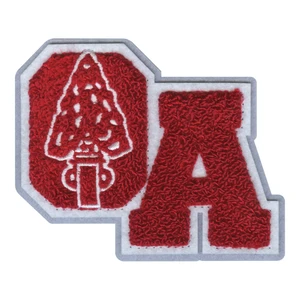 Order of the Arrow Chenille Embroidered Patch - OA Arrowhead 4.5" Wide