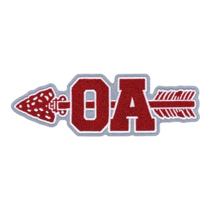 Order of the Arrow Chenille Embroidered Patch - OA Arrow 6" Wide