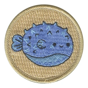 Puffer Fish Patrol Patch - embroidered 2 in round