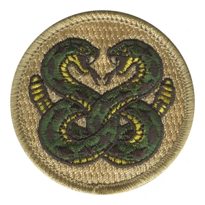 Double Snake Patrol Patch - embroidered 2 in round
