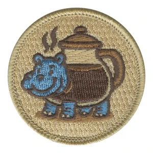 Coffeepotamus Patrol Patch - embroidered 2 in round