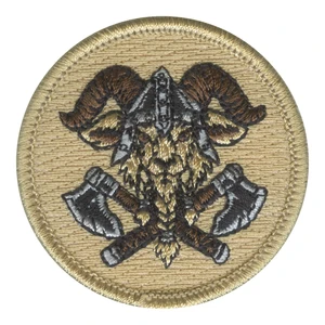 Viking Goat Patrol Patch - embroidered 2 in round