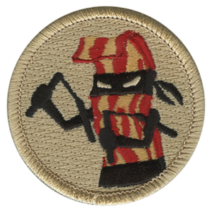 Bacon Ninja Scout Patrol Patch - embroidered 2 inch round
