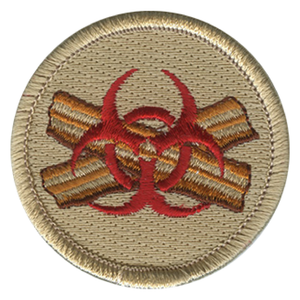 Biohazard Bacon Scout Patrol Patch - embroidered 2 inch round