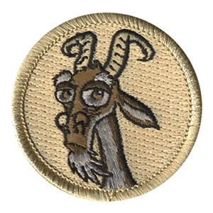 Old Goat Head Scout Patrol Patch - embroidered 2 inch round Old Goat Head Scout Patrol Patch - embroidered 2 inch round