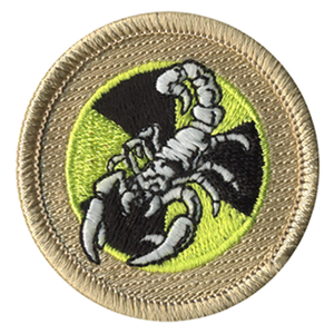 Radioactive Scorpion Scout Patrol Patch - embroidered 2 inch round Radioactive Scorpion Scout Patrol Patch - embroidered 2 inch round