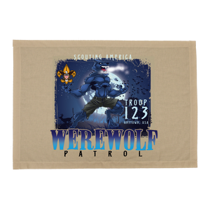 BSA Troop Patrol Flag with Werewolf Patrol Design