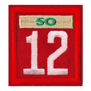 Cub Scout Pack Unit Numeral Patch - Double Number With Veterans Bar