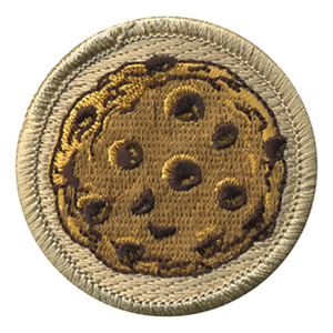 Chocolate Chip Cookie Scout Patrol Patch - embroidered 2 inch round Chocolate Chip Cookie Scout Patrol Patch - embroidered 2 inch round
