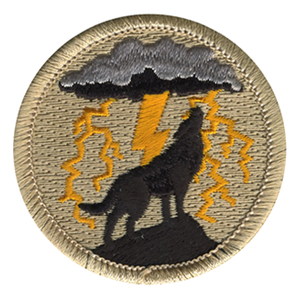 Howling Wolf Scout Patrol Patch - embroidered 2 inch round Howling Wolf Scout Patrol Patch - embroidered 2 inch round