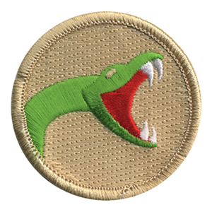 Green Viper Scout Patrol Patch - embroidered 2 inch round Green Viper Scout Patrol Patch - embroidered 2 inch round