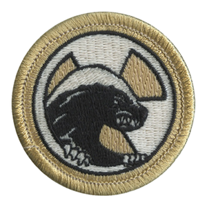 Radioactive Honey Badger Scout Patrol Patch - embroidered 2 inch round Radioactive Honey Badger Scout Patrol Patch - embroidered 2 inch round