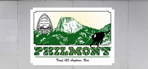 Custom Philmont Troop Trailer Graphic with Philmont Bull, Philmont Arrowhead Logo, and Philmont Tooth of Time Design
