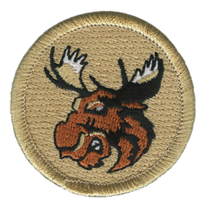 Angry Moose Scout Patrol Patch - embroidered 2 inch round Angry Moose Scout Patrol Patch - embroidered 2 inch round
