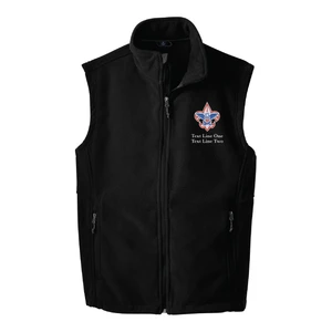 Fleece Vest with Scouting America logo - Black