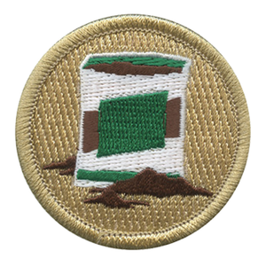 Bag of Mulch Scout Patrol Patch - embroidered 2 inch round Bag of Mulch Scout Patrol Patch - embroidered 2 inch round