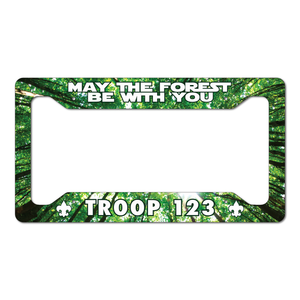 Scouting License Plate Frame Low Profile - May The Forest Be With You