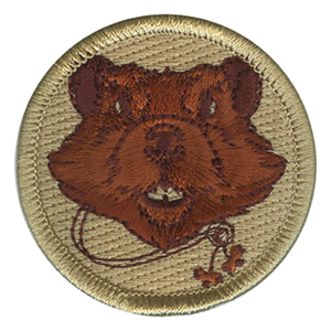Wood Badge Beaver with Beads Scout Patrol Patch - embroidered 2 inch round Wood Badge Beaver with Beads Scout Patrol Patch - embroidered 2 inch round