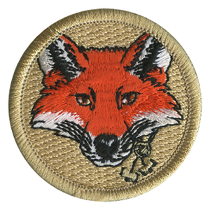 Wood Badge Fox with Beads Scout Patrol Patch - embroidered 2 inch round
