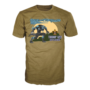 Troop Patrol Shirt with Cyber Werewolves Patrol with Scouting America logo