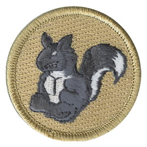 Angry Squirrel Scout Patrol Patch - embroidered 2 inch round Angry Squirrel Scout Patrol Patch - embroidered 2 inch round