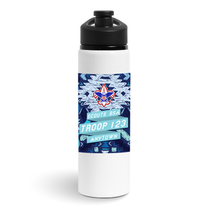 Scout Water Bottle - Scout Troop Boho Pattern SP6926 with Scouting America logo