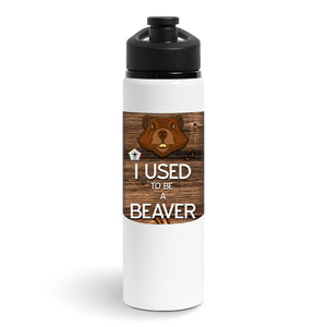 Wood Badge Water Bottle With Wood Badge Beaver Critter and Wood Badge Logo Wood Badge Water Bottle With Wood Badge Beaver Critter and Wood Badge Logo