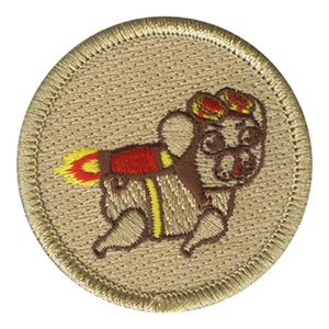 Jetpack Pug Scout Patrol Patch - embroidered 2 inch round Jetpack Pug Scout Patrol Patch - embroidered 2 inch round