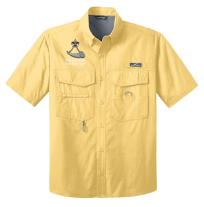 Short Sleeve Fishing Shirt with Scouting America Powder Horn Logo